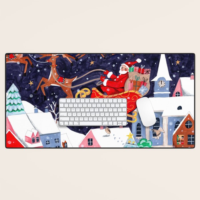 Christmas Village Santa Desk Mat Gallery Image 1