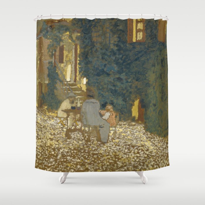 Edouard Vuillard Repast In A Garden Shower Curtain Gallery Image 1