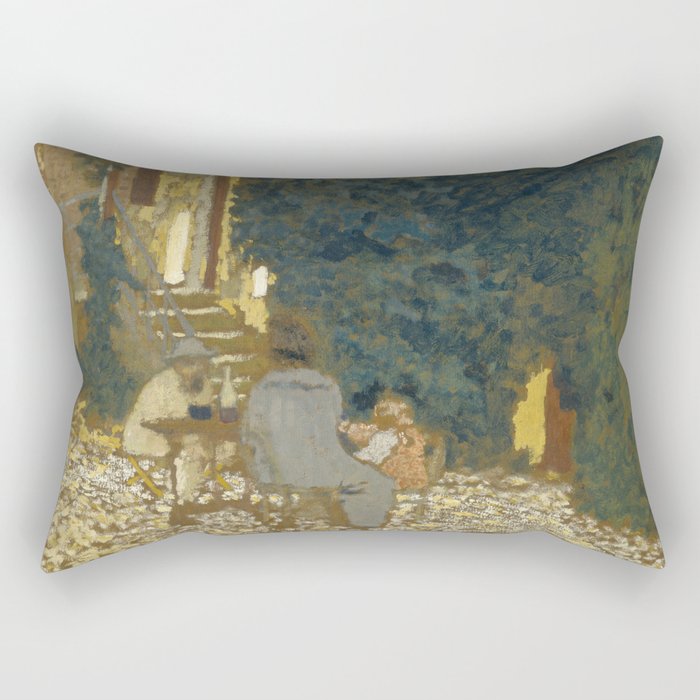 Edouard Vuillard Repast In A Garden Rectangular Pillow Gallery Image 2