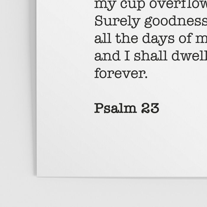 Psalm 23 Bible Verse Print - The LORD is my shepherd Poster Gallery Image 3