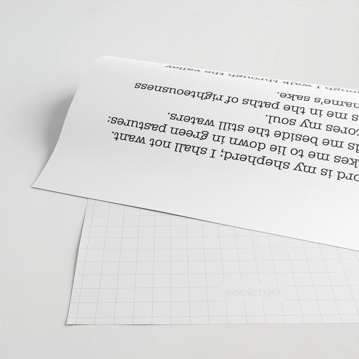 Psalm 23 Bible Verse Print - The LORD is my shepherd Wrapping Paper Gallery Image 2