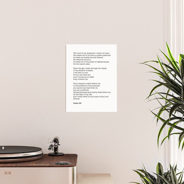 Psalm 23 Bible Verse Print - The LORD is my shepherd Poster Gallery Image 2