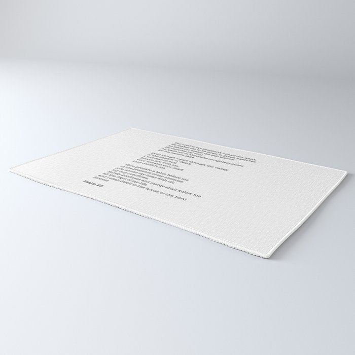 Psalm 23 Bible Verse Print - The LORD is my shepherd Rug Gallery Image 3