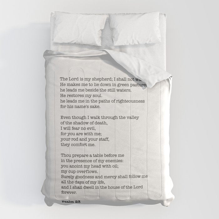 Psalm 23 Bible Verse Print - The LORD is my shepherd Comforter Gallery Image 6