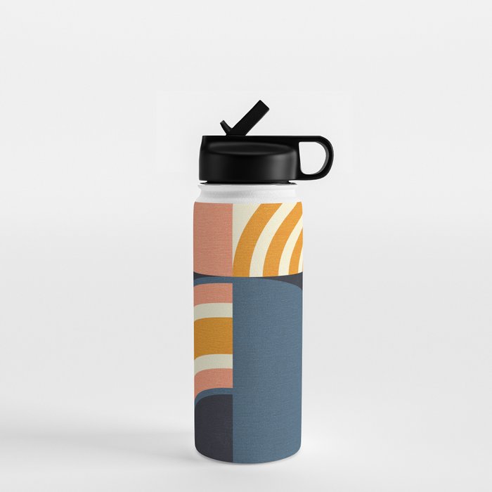 mid century geometry IV Water Bottle Gallery Image 1