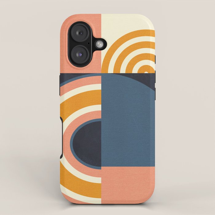 mid century geometry IV iPhone Case Gallery Image 1