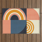 mid century geometry IV Outdoor Rug Gallery Image 1