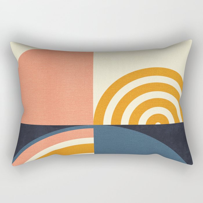 mid century geometry IV Rectangular Pillow Gallery Image 2