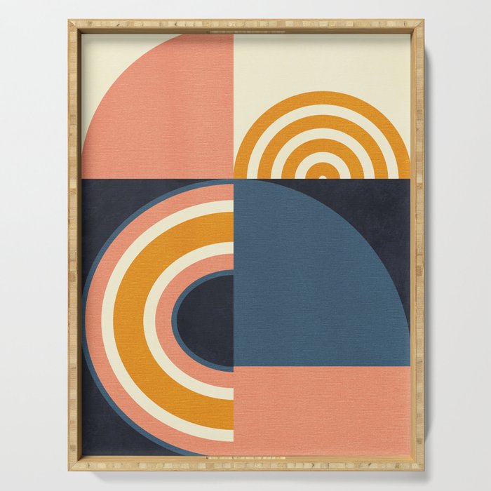 mid century geometry IV Serving Tray Gallery Image 1