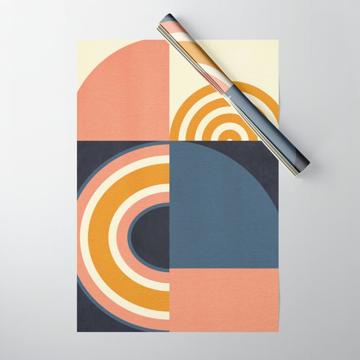 mid century geometry IV Wrapping Paper Gallery Image 1