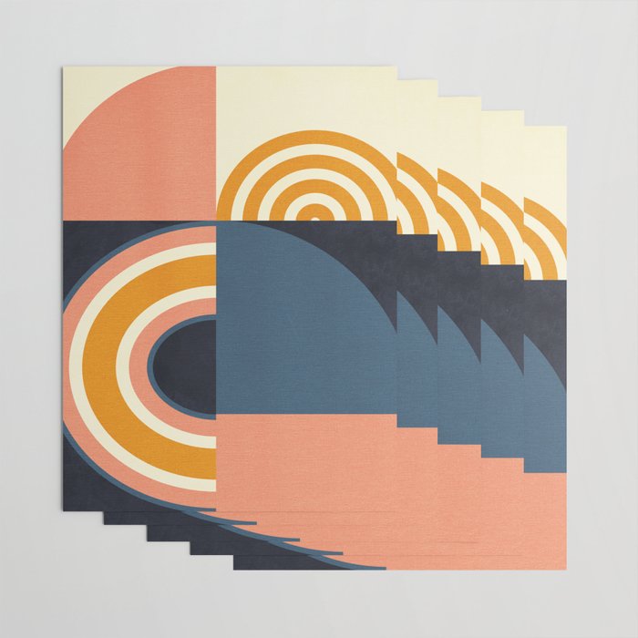 mid century geometry IV Wrapping Paper Gallery Image 3
