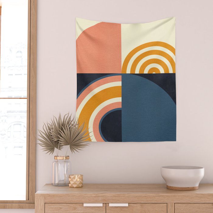 mid century geometry IV Wall Tapestry Gallery Image 2