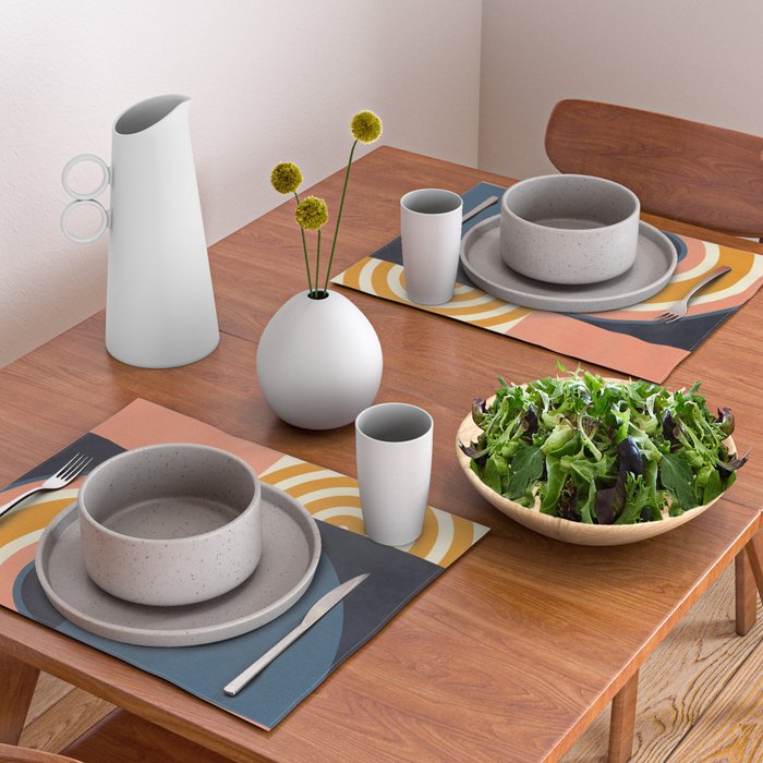 mid century geometry IV Placemat Gallery Image 2