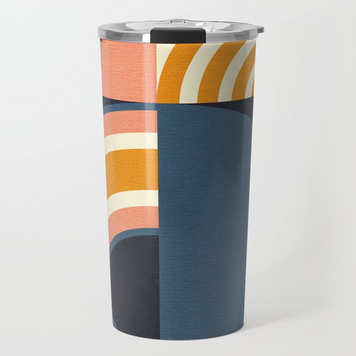 mid century geometry IV Travel Mug Gallery Image 1