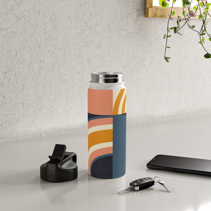 mid century geometry IV Water Bottle Gallery Image 4
