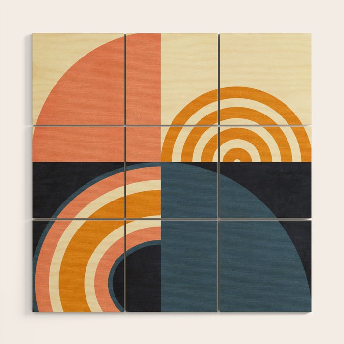 mid century geometry IV Wood Wall Art Gallery Image 1