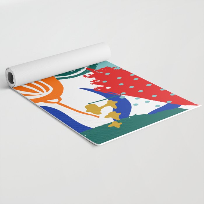 Summer Floral Prints, Abstract, Colourful Prints. Yoga Mat Gallery Image 2