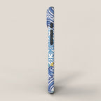 Sicilian Limones, italian mediterranean citrus fruit maiolica blue tiles iPhone Case Gallery Image 2