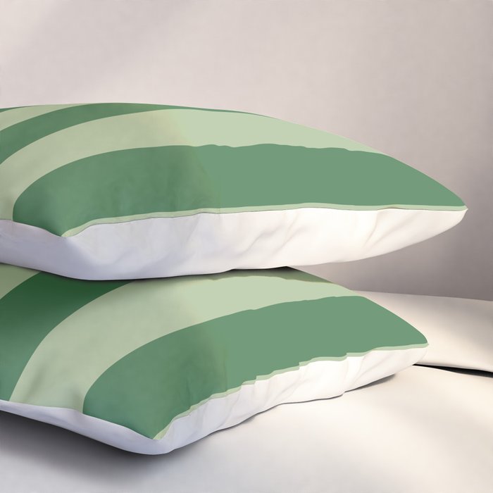 Vertical Stripes Sage Green Vertical Lines Vintage Geometric Retro Tropical Modern Minimal Pattern Pillow Sham Gallery Image 3