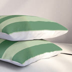 Vertical Stripes Sage Green Vertical Lines Vintage Geometric Retro Tropical Modern Minimal Pattern Pillow Sham Gallery Image 3