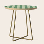 Vertical Stripes Sage Green Vertical Lines Vintage Geometric Retro Tropical Modern Minimal Pattern Side Table Gallery Image 1