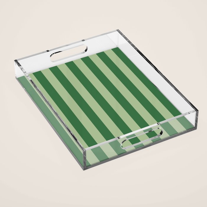 Vertical Stripes Sage Green Vertical Lines Vintage Geometric Retro Tropical Modern Minimal Pattern Acrylic Tray Gallery Image 1
