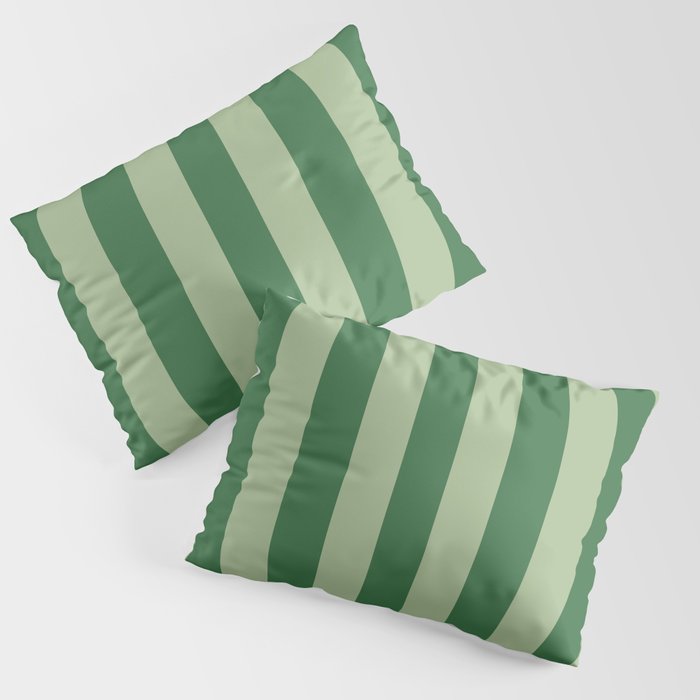 Vertical Stripes Sage Green Vertical Lines Vintage Geometric Retro Tropical Modern Minimal Pattern Pillow Sham Gallery Image 1
