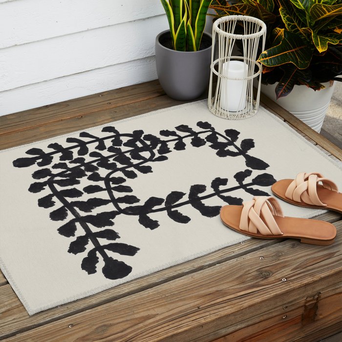 Ink Vine  Outdoor Rug Gallery Image 2