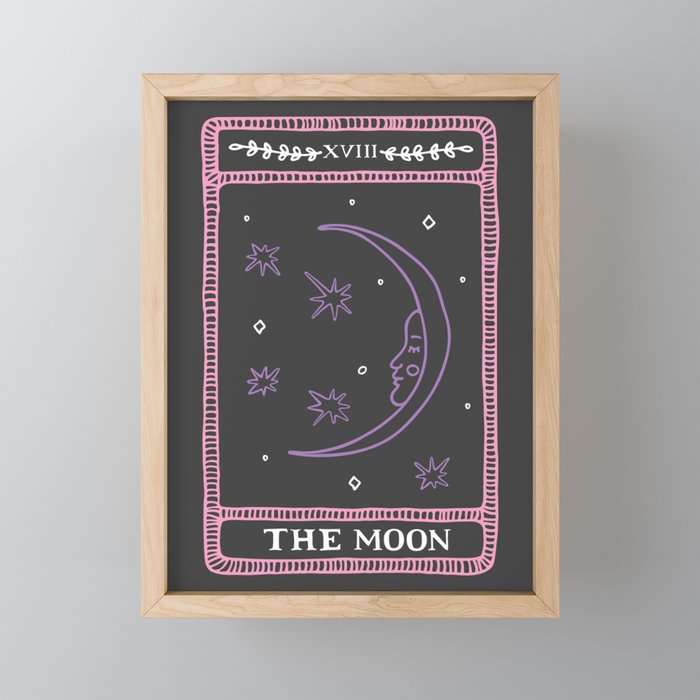 Moon Tarot Card Mini Art Print Gallery Image 1