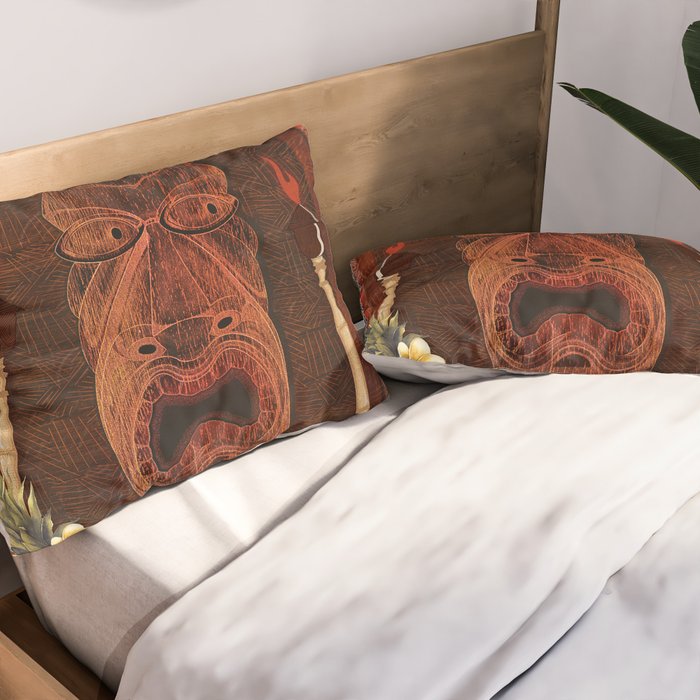 Forbidden Luau Tiki Party Pillow Sham Gallery Image 2