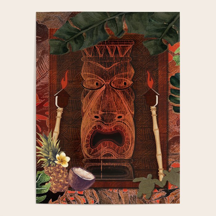 Forbidden Luau Tiki Party Poster
