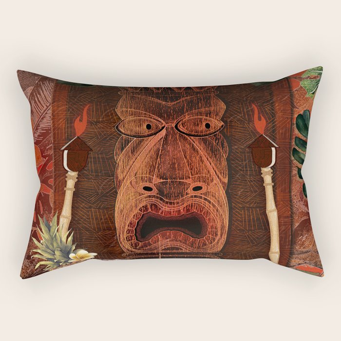 Forbidden Luau Tiki Party Rectangular Pillow Gallery Image 1