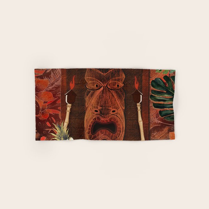 Forbidden Luau Tiki Party Bath Towel Gallery Image 1