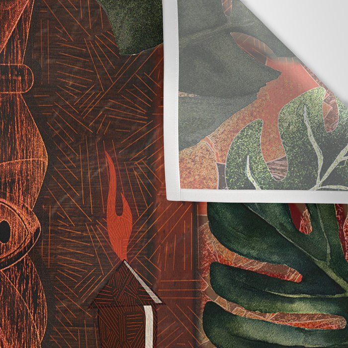 Forbidden Luau Tiki Party Wall Tapestry Gallery Image 3