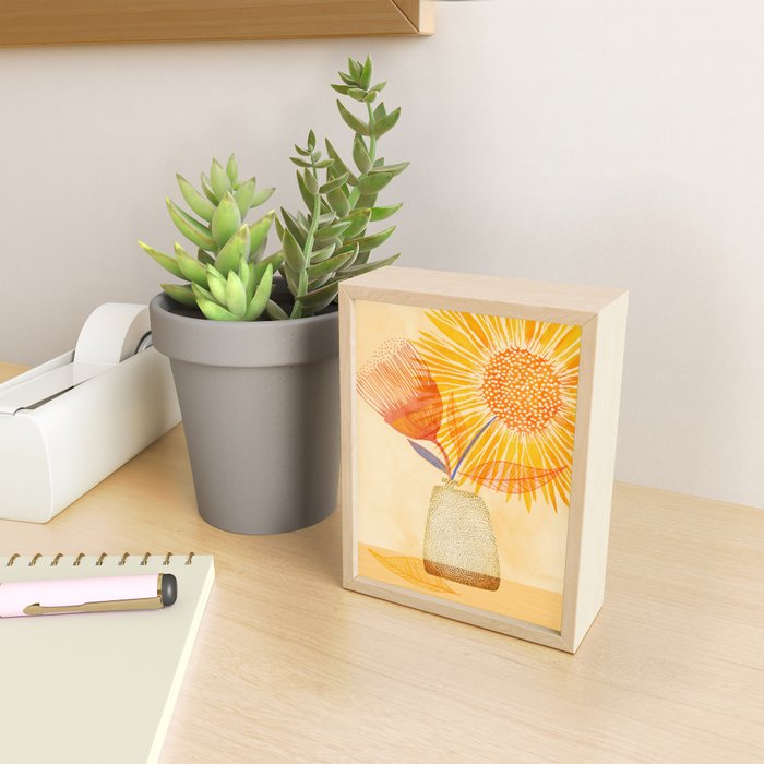Tuesday Afternoon Sunflowers Still Life Mini Art Print Gallery Image 2
