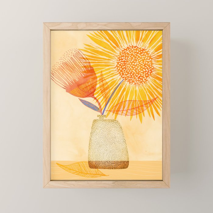 Tuesday Afternoon Sunflowers Still Life Mini Art Print Gallery Image 1