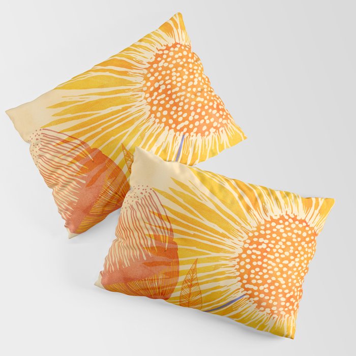 Tuesday Afternoon Sunflowers Still Life Pillow Sham Gallery Image 1