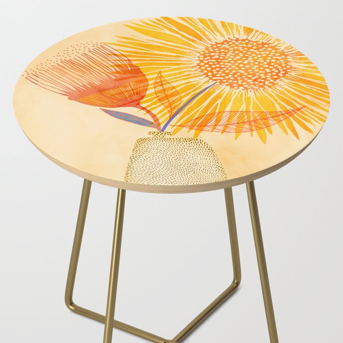 Tuesday Afternoon Sunflowers Still Life Side Table Gallery Image 2