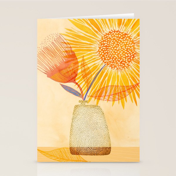 Tuesday Afternoon Sunflowers Still Life Stationery Card Gallery Image 2