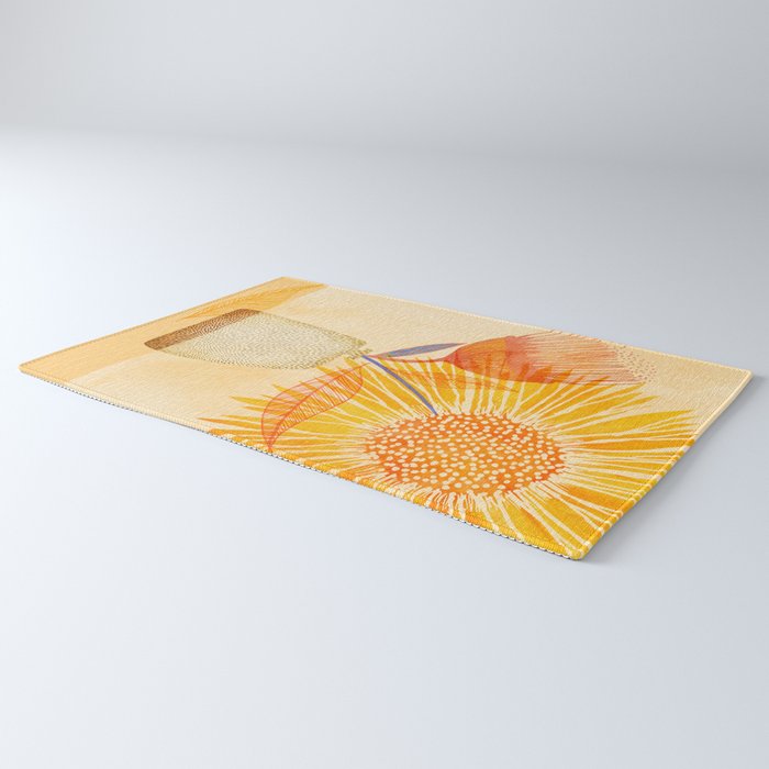 Tuesday Afternoon Sunflowers Still Life Rug Gallery Image 3