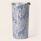Blue Giraffe Pattern Travel Mug Gallery Image 2