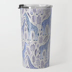 Blue Giraffe Pattern Travel Mug Gallery Image 3