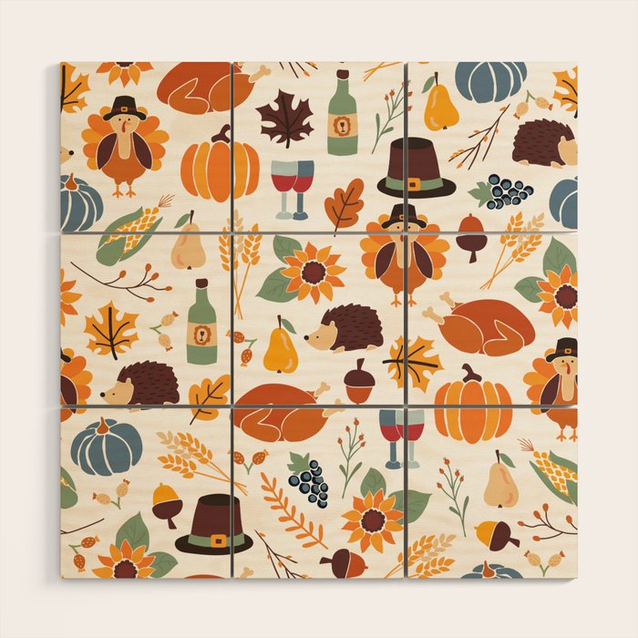 Thanksgiving Celebration Wood Wall Art Gallery Image 1