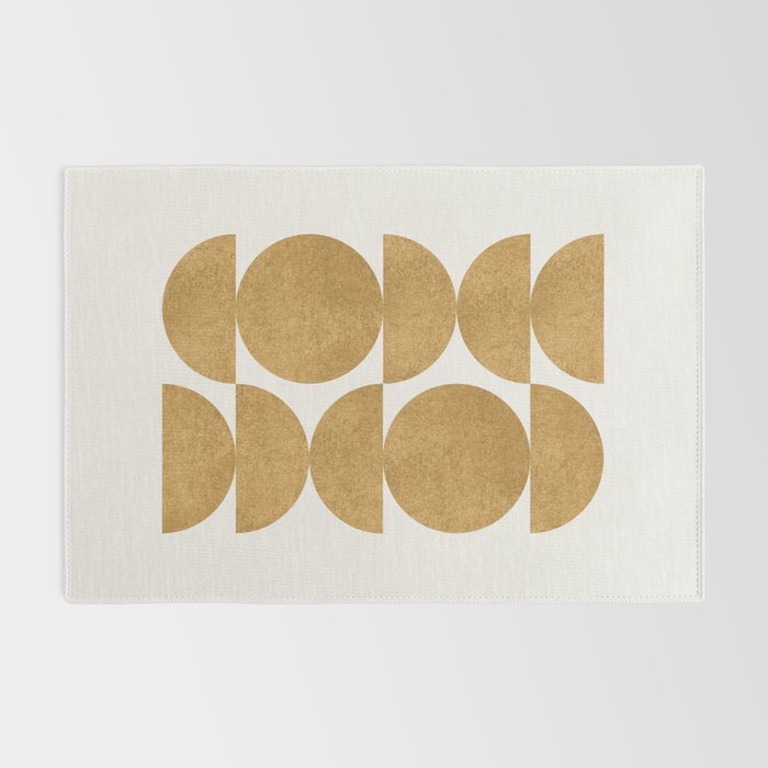 Gold Retro Scandinavian - Mid Century Modern Rug Gallery Image 2