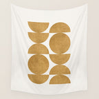 Gold Retro Scandinavian - Mid Century Modern Wall Tapestry Gallery Image 4