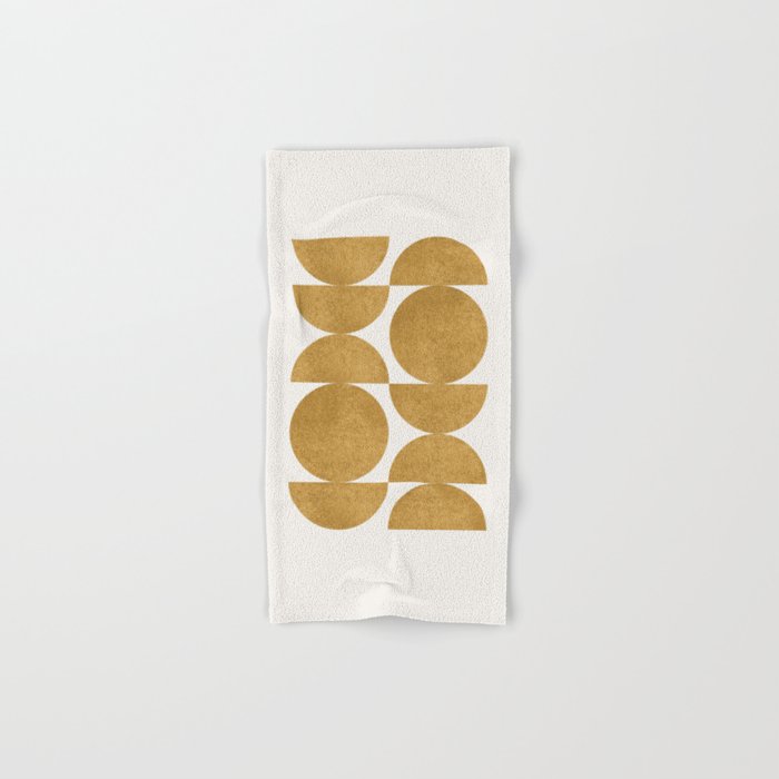 Gold Retro Scandinavian - Mid Century Modern Bath Towel Gallery Image 1