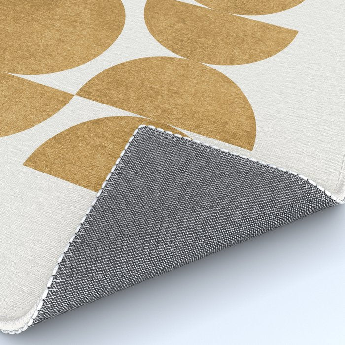 Gold Retro Scandinavian - Mid Century Modern Rug Gallery Image 4