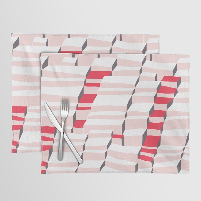 City life always up pearl pink Placemat Gallery Image 1