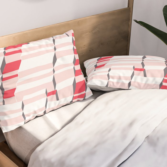 City life always up pearl pink Pillow Sham Gallery Image 2