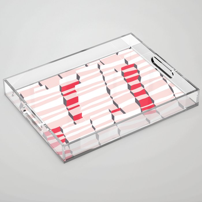 City life always up pearl pink Acrylic Tray Gallery Image 1